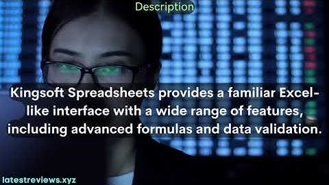 User Friendly Spreadsheet Editor Kingsoft Spreadsheets