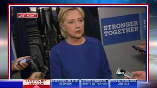 Candidates React to New York City Explosion