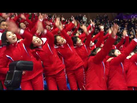 North-Korean cheerleaders on the Winter Olympics of 2018