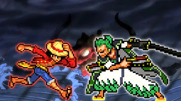 Luffy Time Skip(New) VS Wano Zoro  in Jump Force Mugen