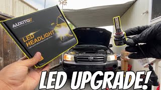 Replacing yellow halogen bulbs 🤢 for some AUXITO LEDS 🥶 ( 2001-2007 TOYOTA Highlander) by AWZKAR_ 5,058 views 2 years ago 9 minutes, 29 seconds