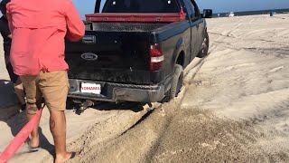 The 2WD Fords Are At It Again At The Beach... STUCK!