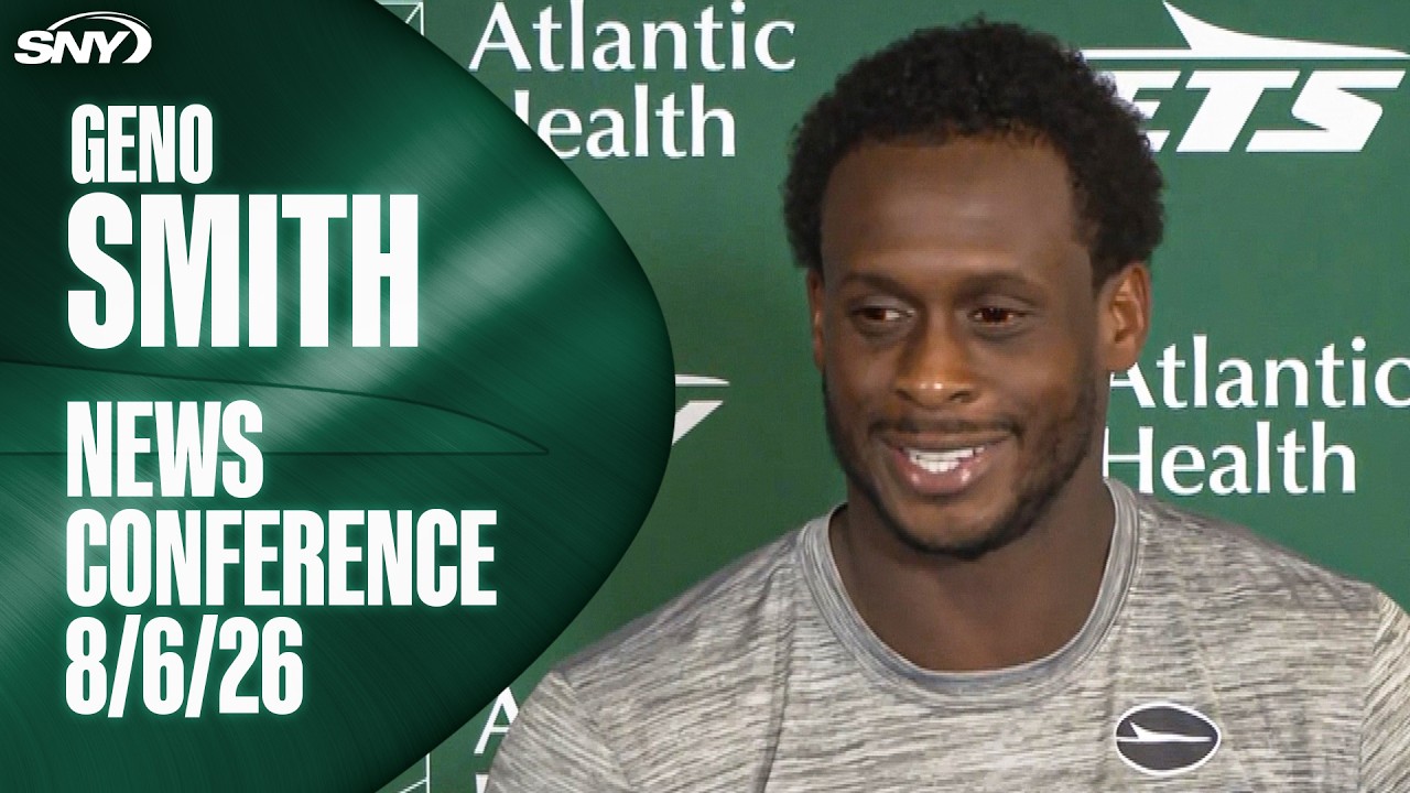 Jets QB Geno Smith talks about team's offense under OC Frank Reich, why he's wearing red contacts