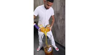 Mango Tapioca Pearls Peach Bubble Tea