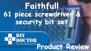 Faithfull 61 Piece screwdriver and security bit set