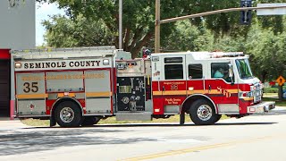 SCFD Engine 35/Rescue 35 Responding to a Fire
