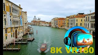 Ponte dell'Accademia is one of the four bridges over the Grand Canal in Venice 8K 4K VR180 3D Travel