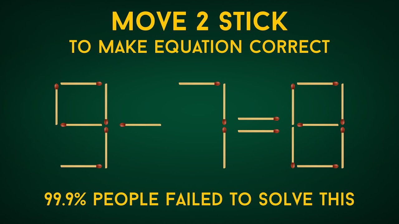 Mind Bending Matchstick Puzzles | Puzzles with Answers | Test your IQ ...