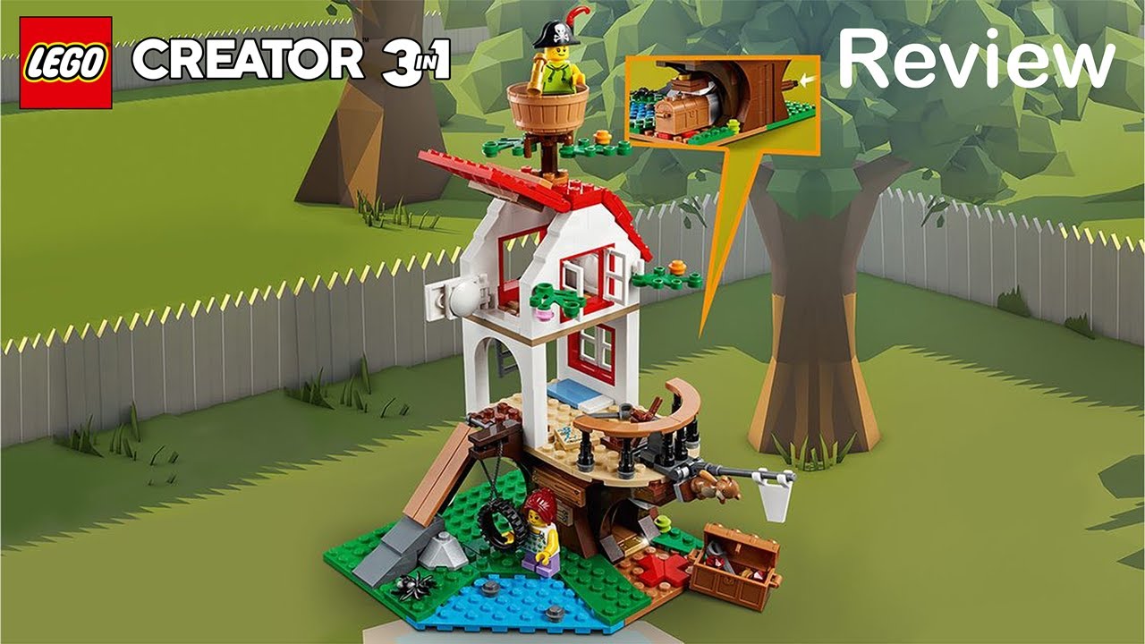 LEGO Creator 31078 Treehouse Treasures review all 3 builds