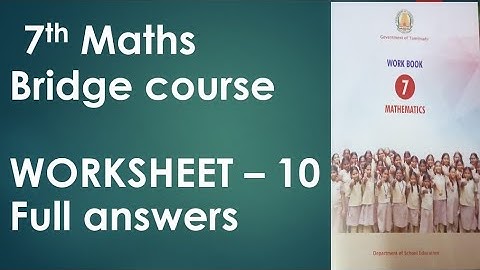 7th bridge course maths worksheet 10 full answers Hiba maths