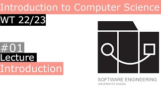 WT22/23 Introduction to Computer Science Lecture 01 Introduction