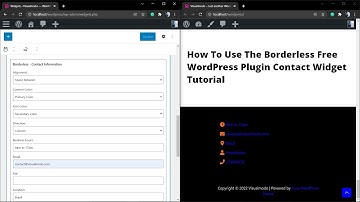 How To Use The Borderless Free WordPress Plugin Contact Widget? Tutorial