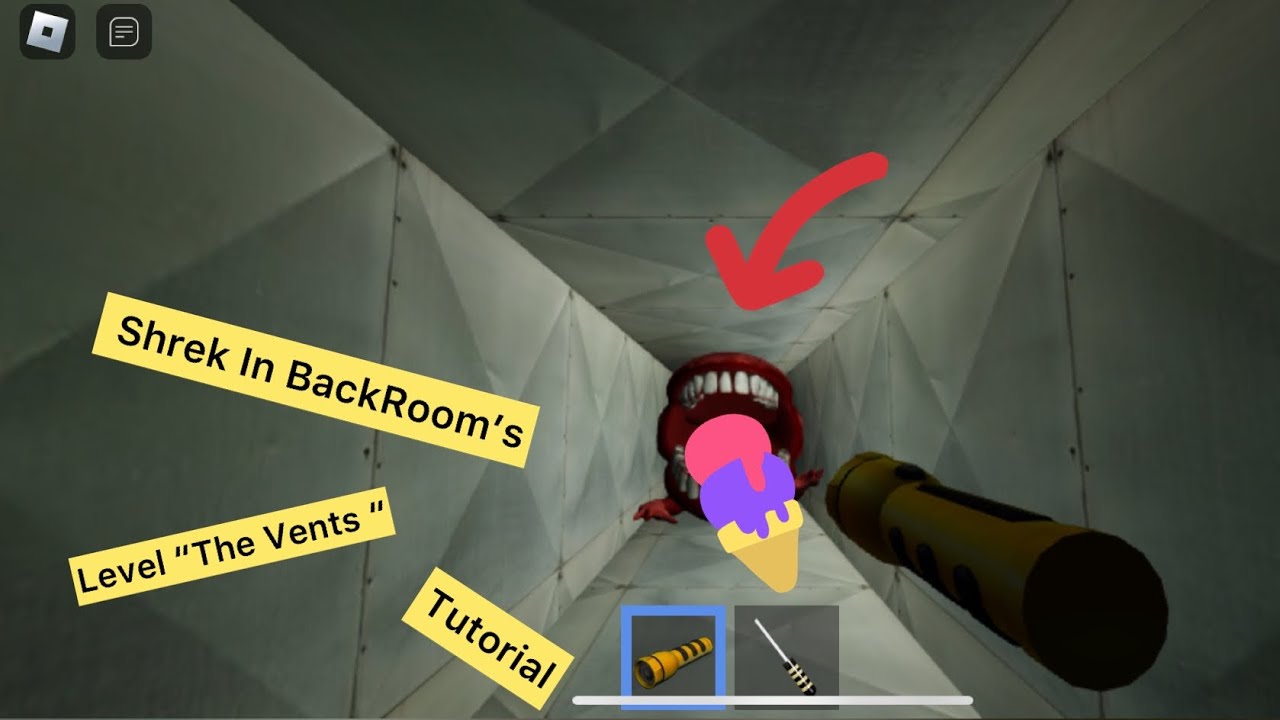 Level “The Vents” Tutorial Roblox Shrek In BackRoom’ YouTube