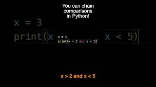 You Can Chain Comparisons in Python