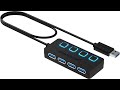 SABRENT 4-Port USB 3.0 Hub with Individual LED Power Switches (HB-UM43) : Unboxing
