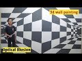 OPTICAL ILLUSION 3D WALL PAINTING TRIANGLE  | MURAL DINDING 3D | 3D WALL DECORATION EFFECT