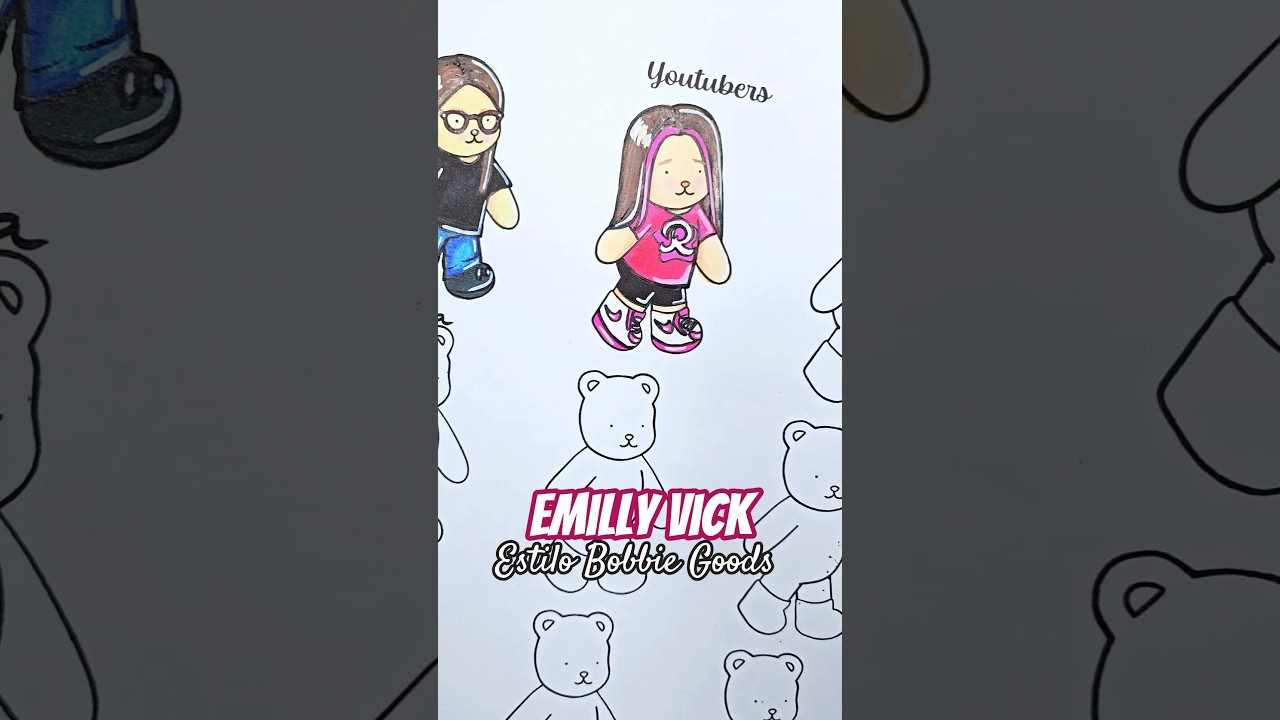 Pintando Bobbie Goods vers&atilde;o youtubers Emilly Vick #emillyvick #bobbiegoods #coloringbook #youtuber