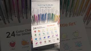 Swatching Shuttle Art Glitter Gel Pens #glitterpens #pens #lettering