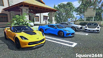 Sunday Cars & Coffee | Real Life Mod | Lamborghini | Porsche | Ferrari | Tesla | GTA 5