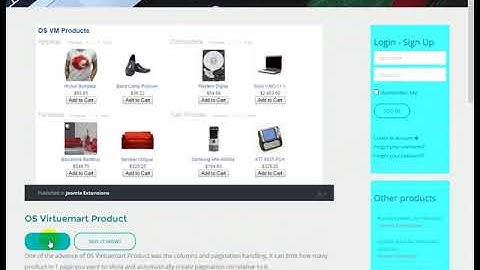 Virtuemart Products module for Joomla