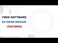 Free 2d gear design software dxf dwg  geardxf 20