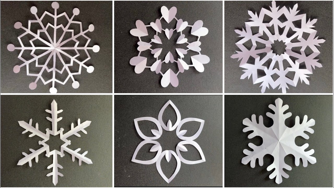6 DIY Christmas decoration Ideas / Paper Snowflake / Easy 3D snowflake ...