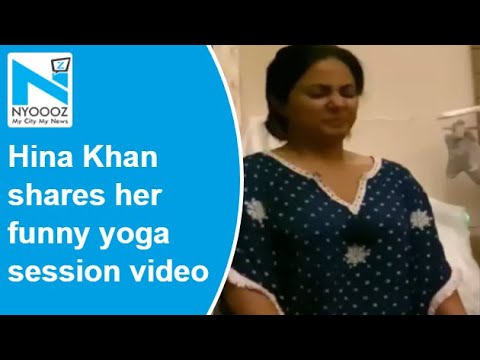 Watch, Hina Khan shares her annoyingly funny yoga session video