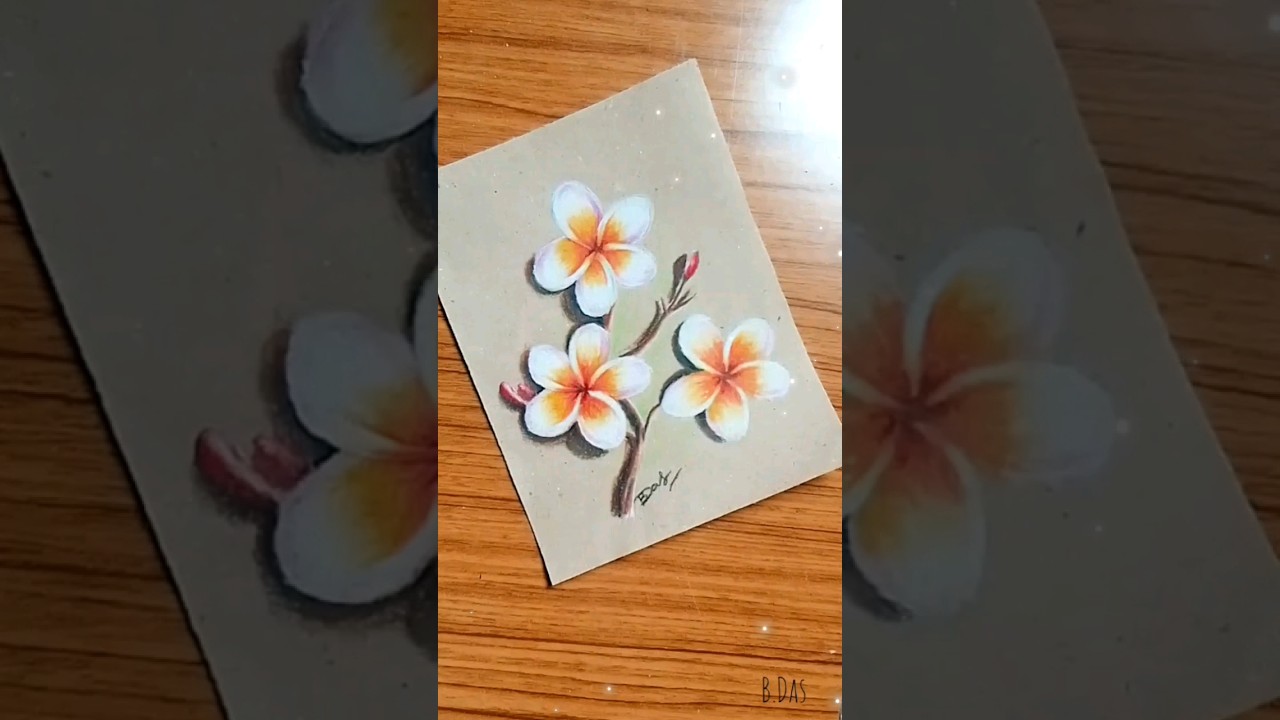 pencil colour drawing on brown paper ✏️ 