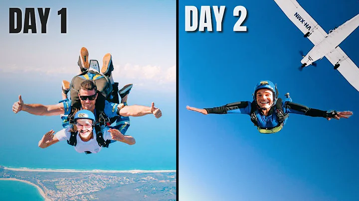 This is what happens when you learn to SKYDIVE - it's unbelievable how fast you fall!