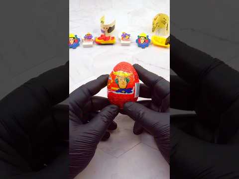 Fireman Sam Surprise Egg Kinder Style Toy ASMR Unboxing No Talking