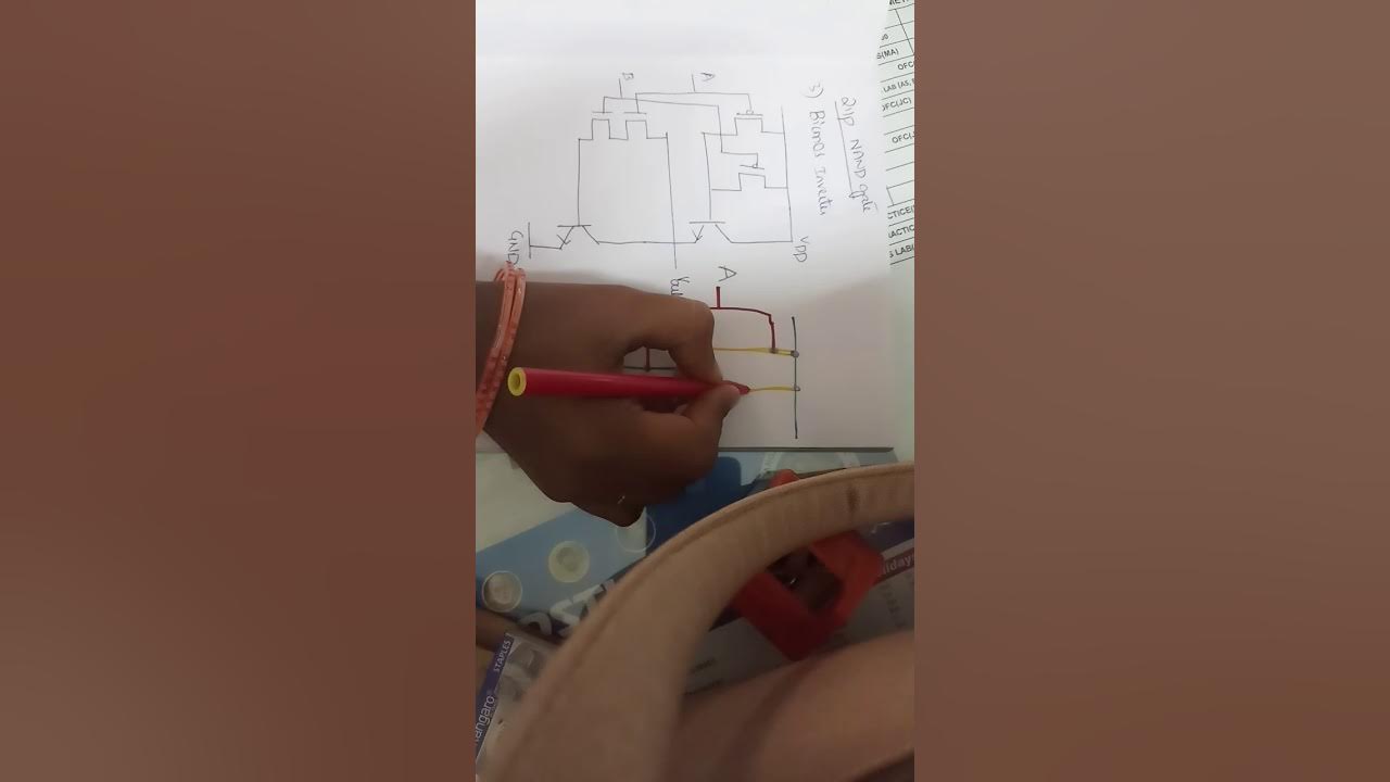 stick diagram for 2 input NAND gate for bicmos inverter - YouTube