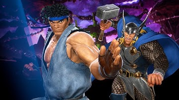 Marvel vs Capcom Infinite: Ryu and Thor arcade playthrough