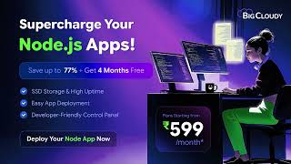 High-Performance Node.js Hosting 🚀 | SSD, High Uptime | From ₹599