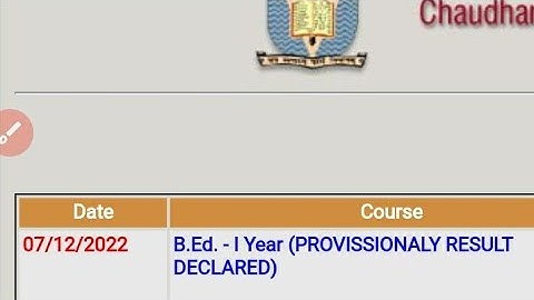 Result kaise dekhen B.Ed.1st and 2nd Year ka result ccsu meerut