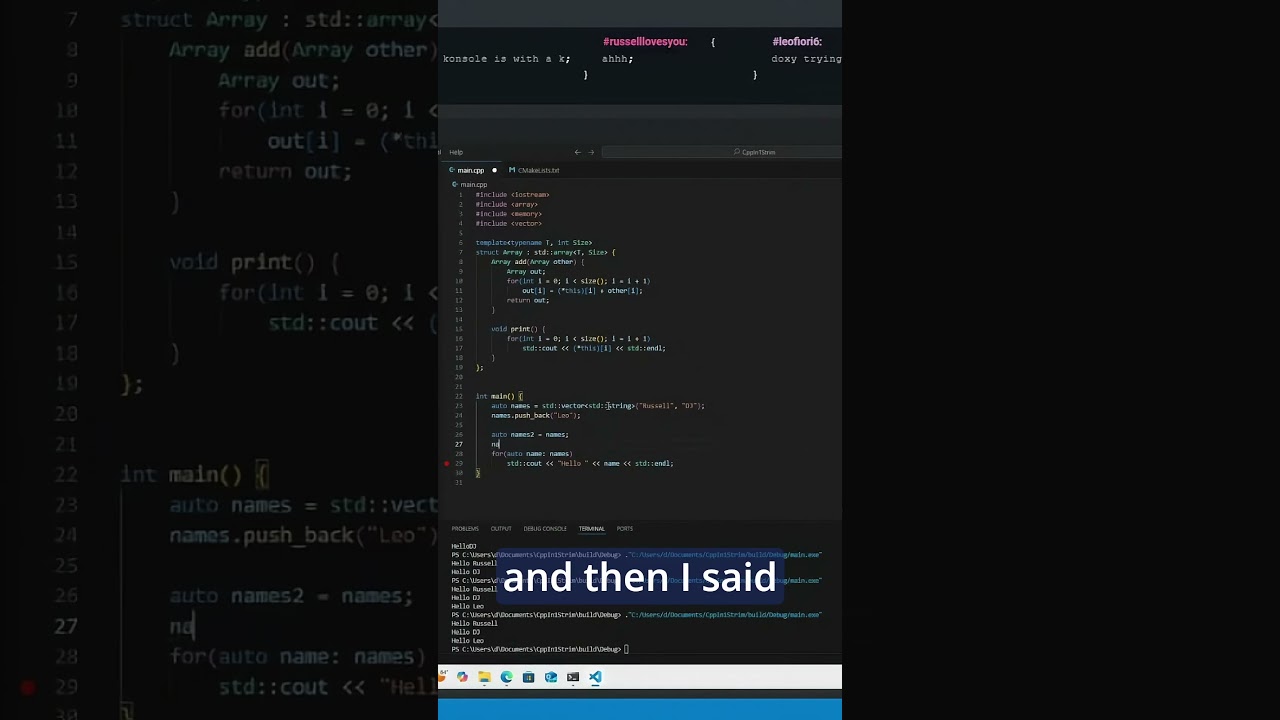 Moving Vectors #vtuber #learncpp #tutorial