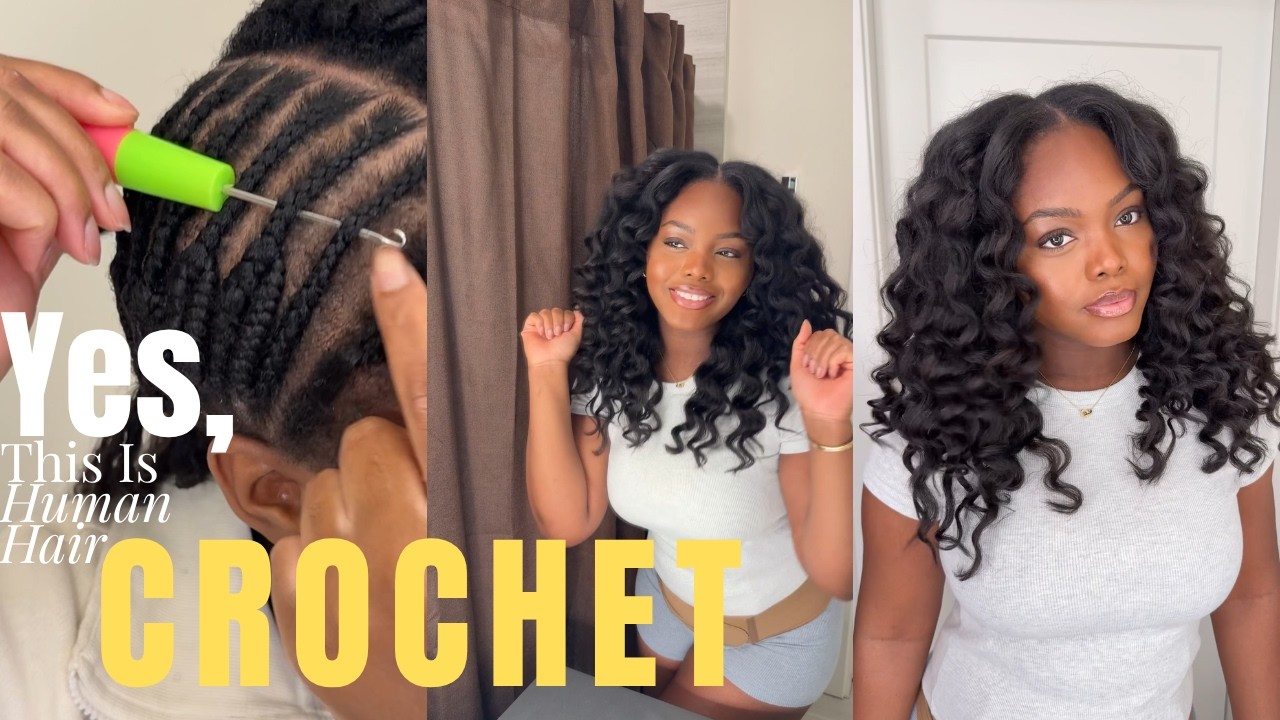 Новый метод! | Вязание крючком для начинающих из натуральных волос | Горячие косы