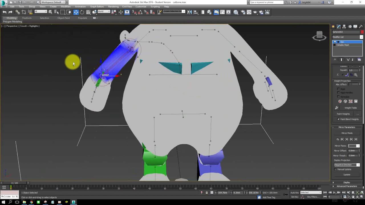 3ds max cat bone part 1 - YouTube