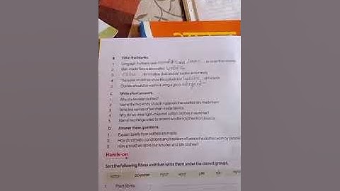 Classwork, Science, Class 4, Date 25/07/2023