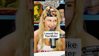 Hawk Tuah girl sounds like Tow Mater #towmater #cars #clips #podcast  #podcastclips #hawktuah