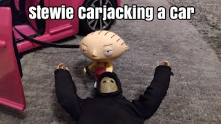 Stewie Carjacking A Car - Stop Motion Version