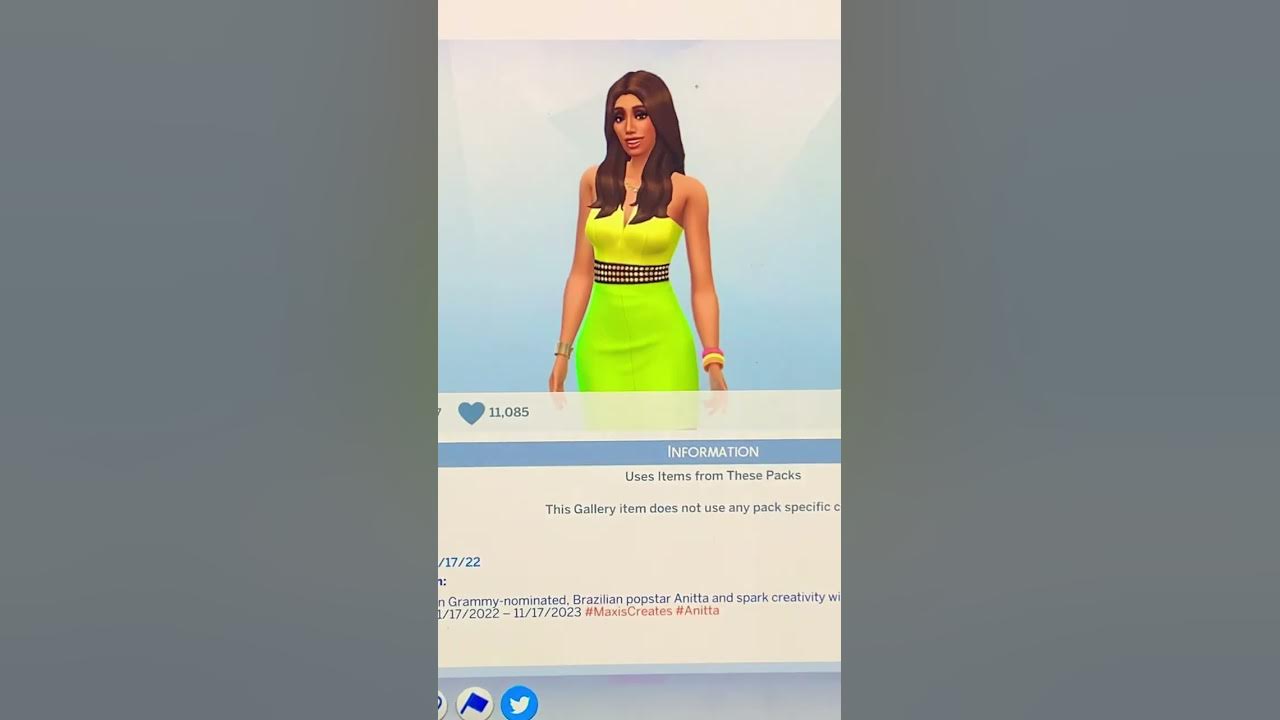 Anitta's hit song "Practice" is now in Simlish on The Sims 4 radio!