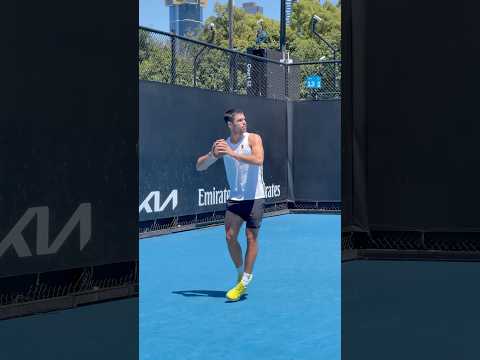 Alcaraz at practice