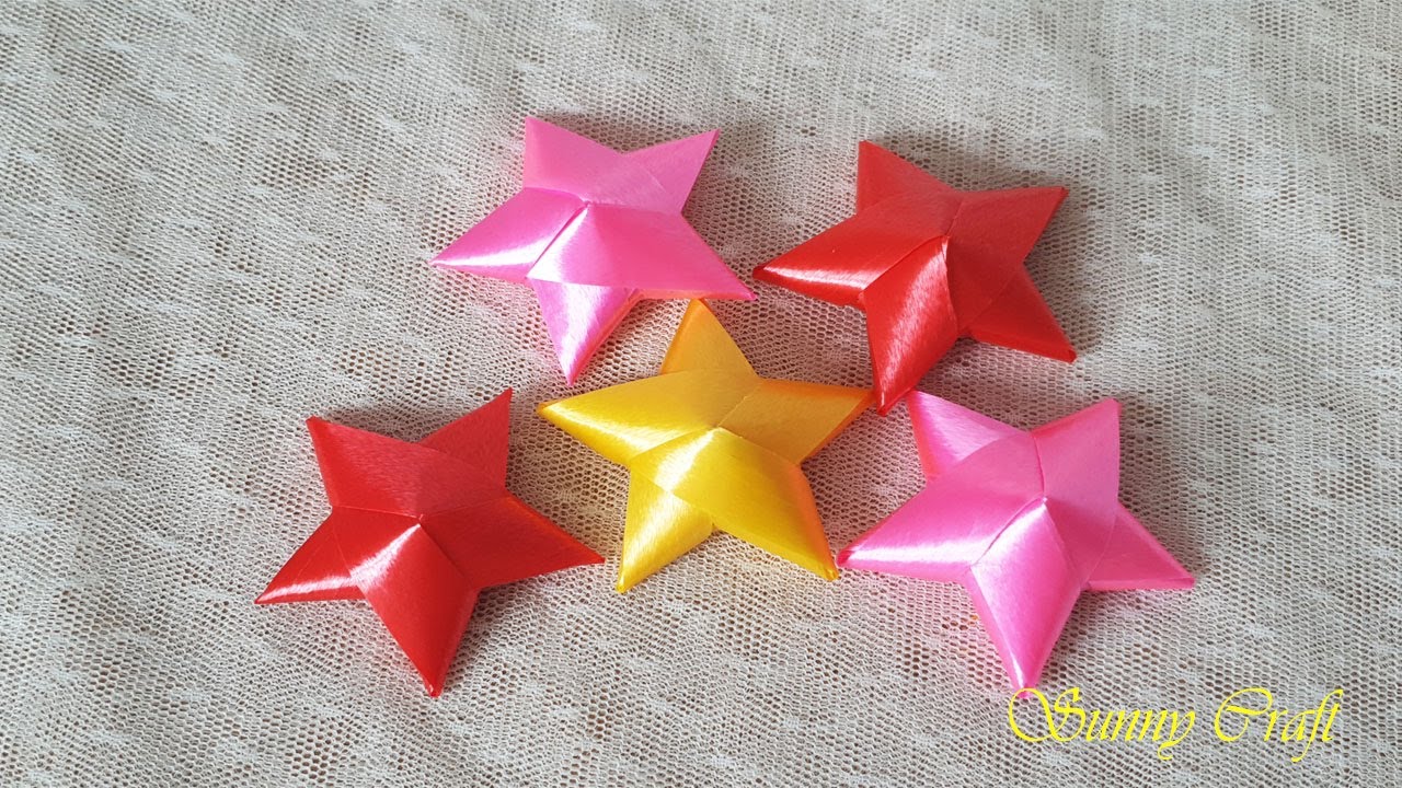 Diy star plastic ribbon| How to Make a Star  with plastic Ribbon.