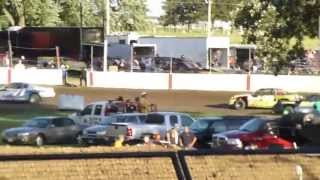 west liberty raceway stock car heat 1 7/27/13