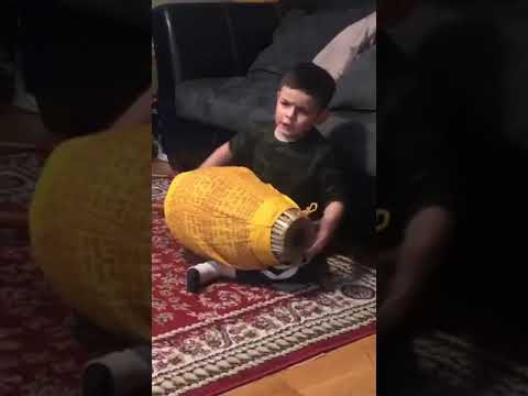 Hare Krishna Drum Playing By A Kid Devotee....