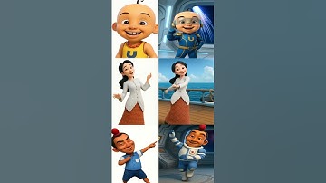 🌈Upin - Ipin In Real life : Captian Upin, Dark Ipin, Baby Kak Ros #upinipin  #shorts