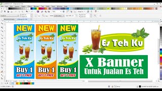 X-Banner Design Tutorial for Iced Tea Business