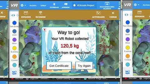 VEX vr coral reef cleanup 120.5kg (PB)