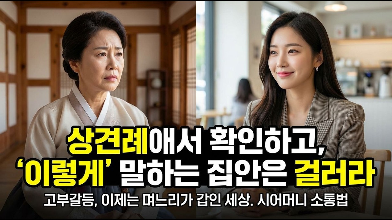 고부갈등에  며느리가 갑인 세상, 시어머니가 이런 소통법을 알아야 한다