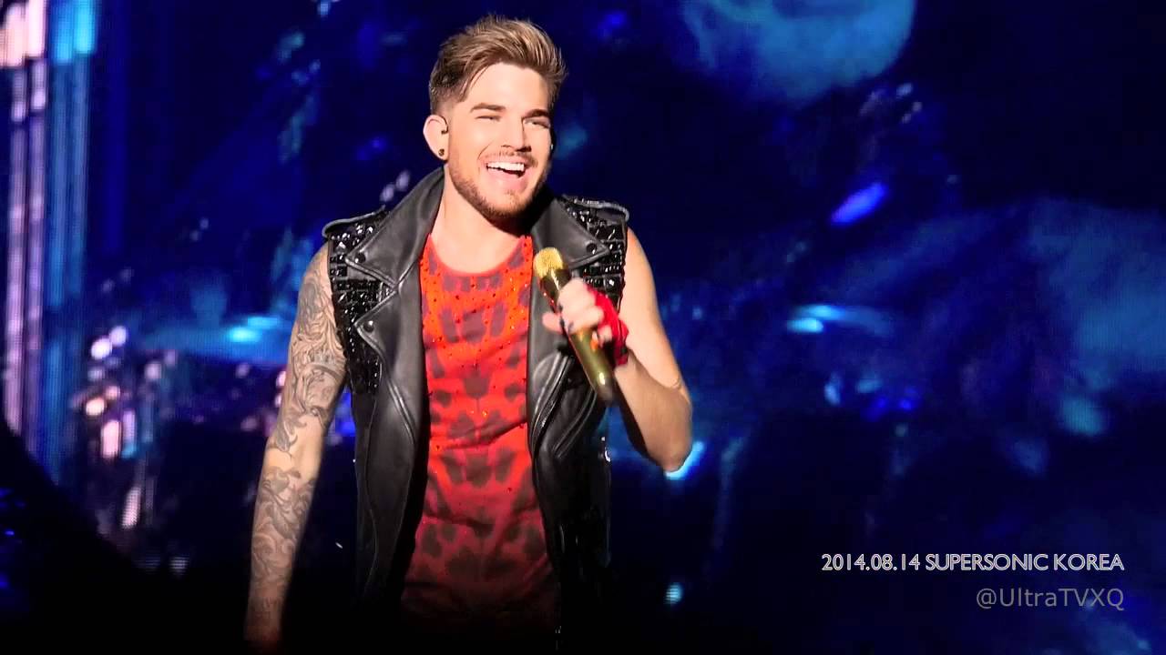 [720p]140814 adam lambert with Korean audience at super sonic korea